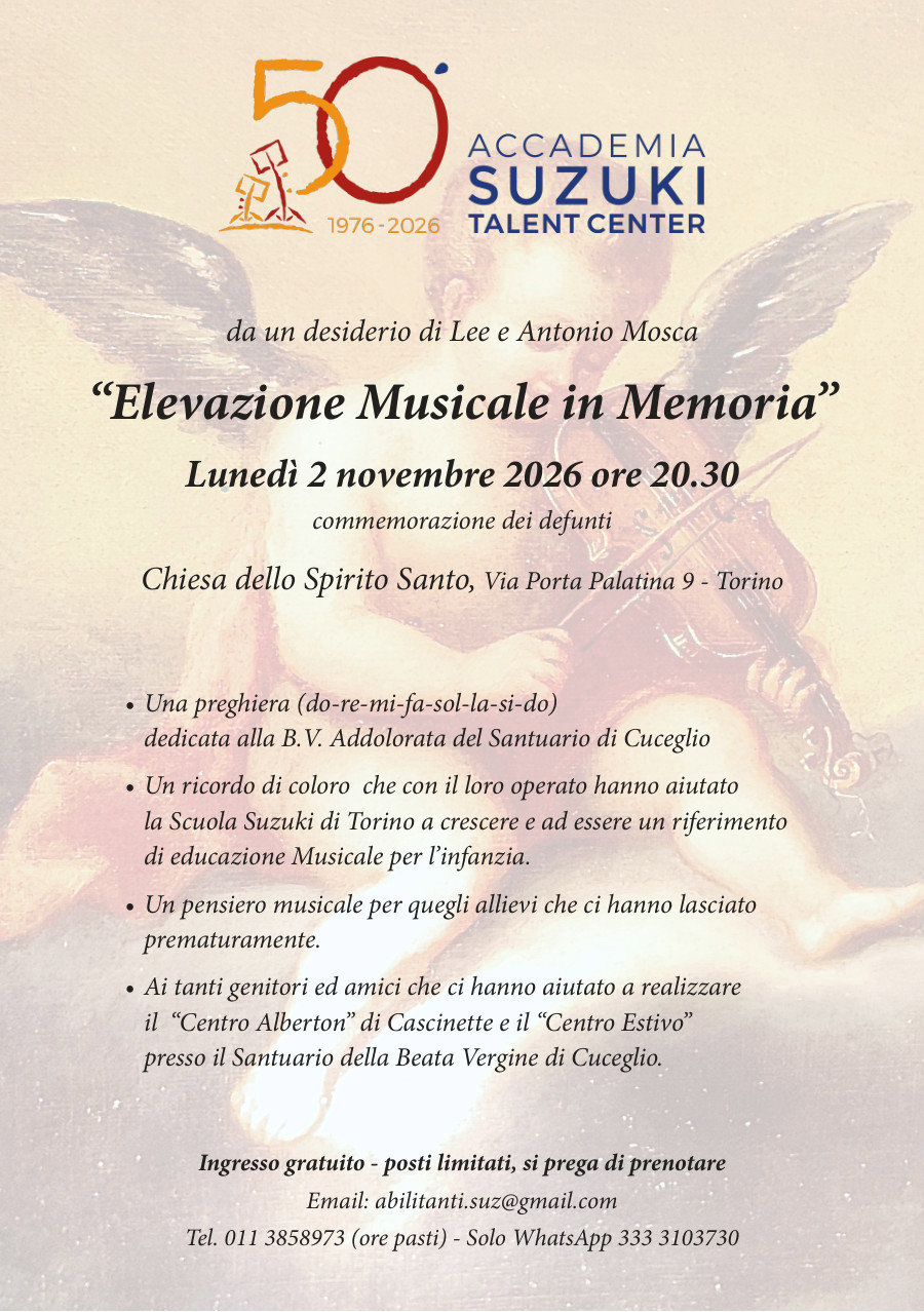 Elevazione Musicale in Memoria con Antonio e Lee